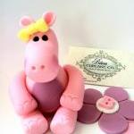Fondant Hippo Cake Topper Along With Birthday Name..