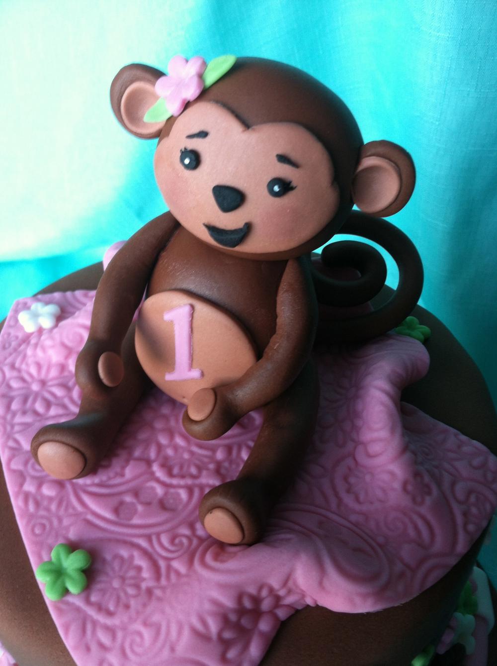 Fondant Monkey Cake Topper